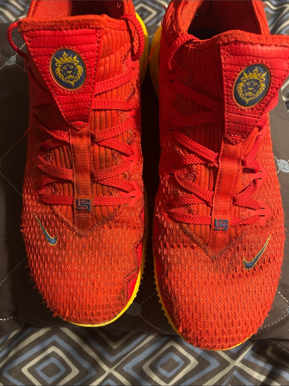 Nike Red and Yellow LeBron Signature Shoes - Picture 2 of 15